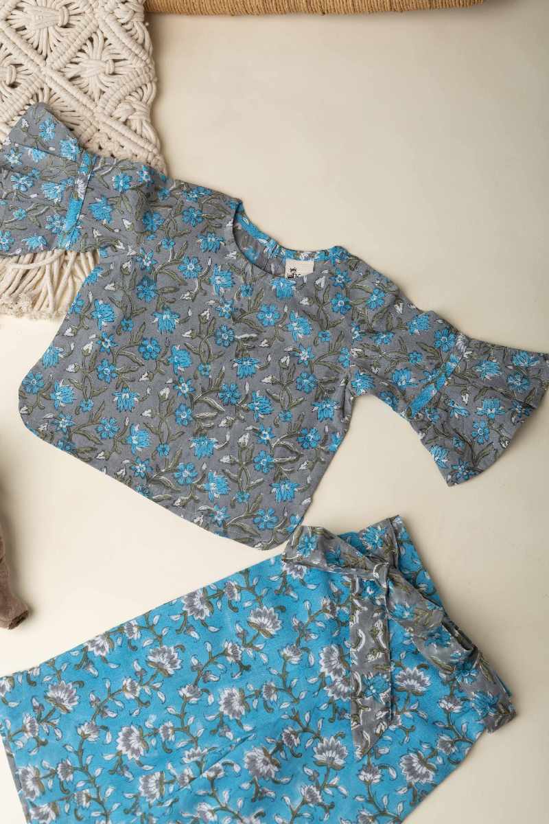 Image for Kusvaa Grw024 Ojas Cotton Girls Top Pant Set Side