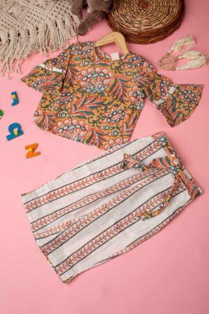 Image for Kusvaa Grw025 Raahi Cotton Girls Top Pant Set Featured