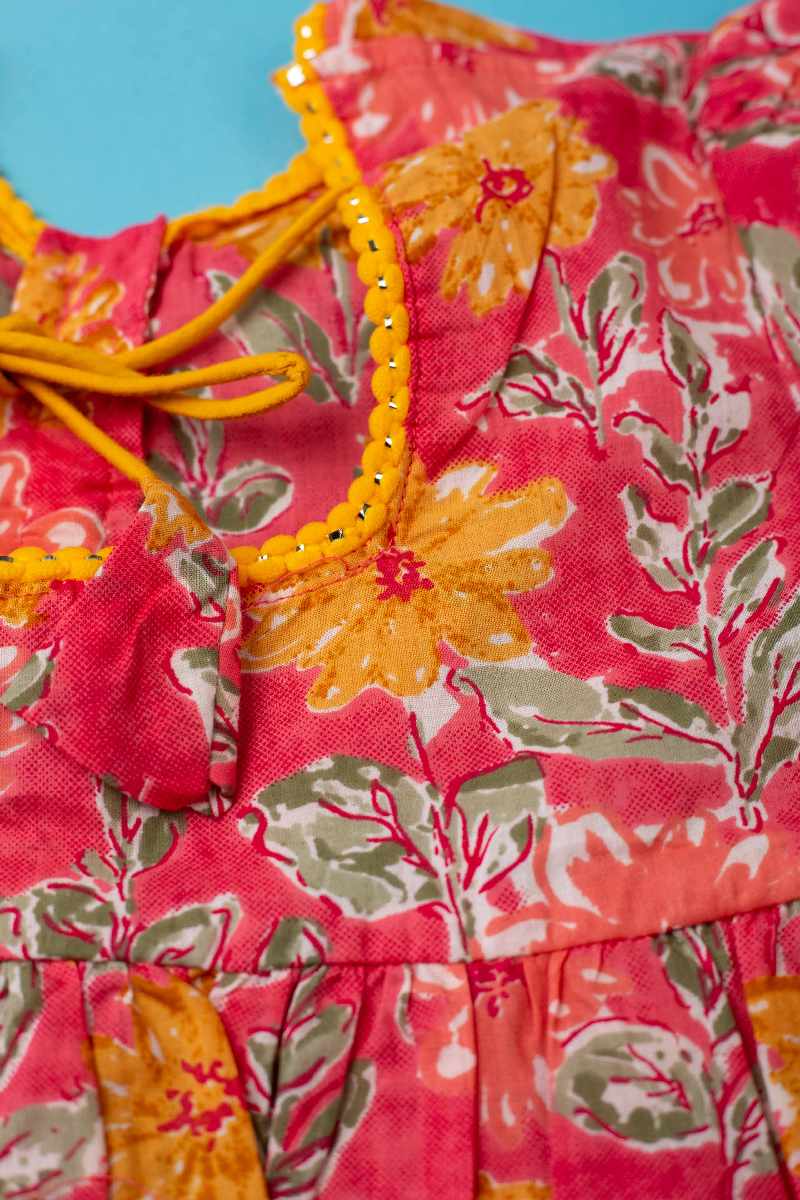 Image for Kusvaa Grw026 Uditi Cotton Girls Kurta Dhoti Pant Set Pocket