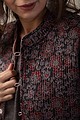 Image for Kusvaa Jak006 Shaleeni Quilted Full Sleeves Reversible Silk Jacket Closeup