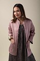 Image for Kusvaa Jak006 Shaleeni Quilted Full Sleeves Reversible Silk Jacket Featured