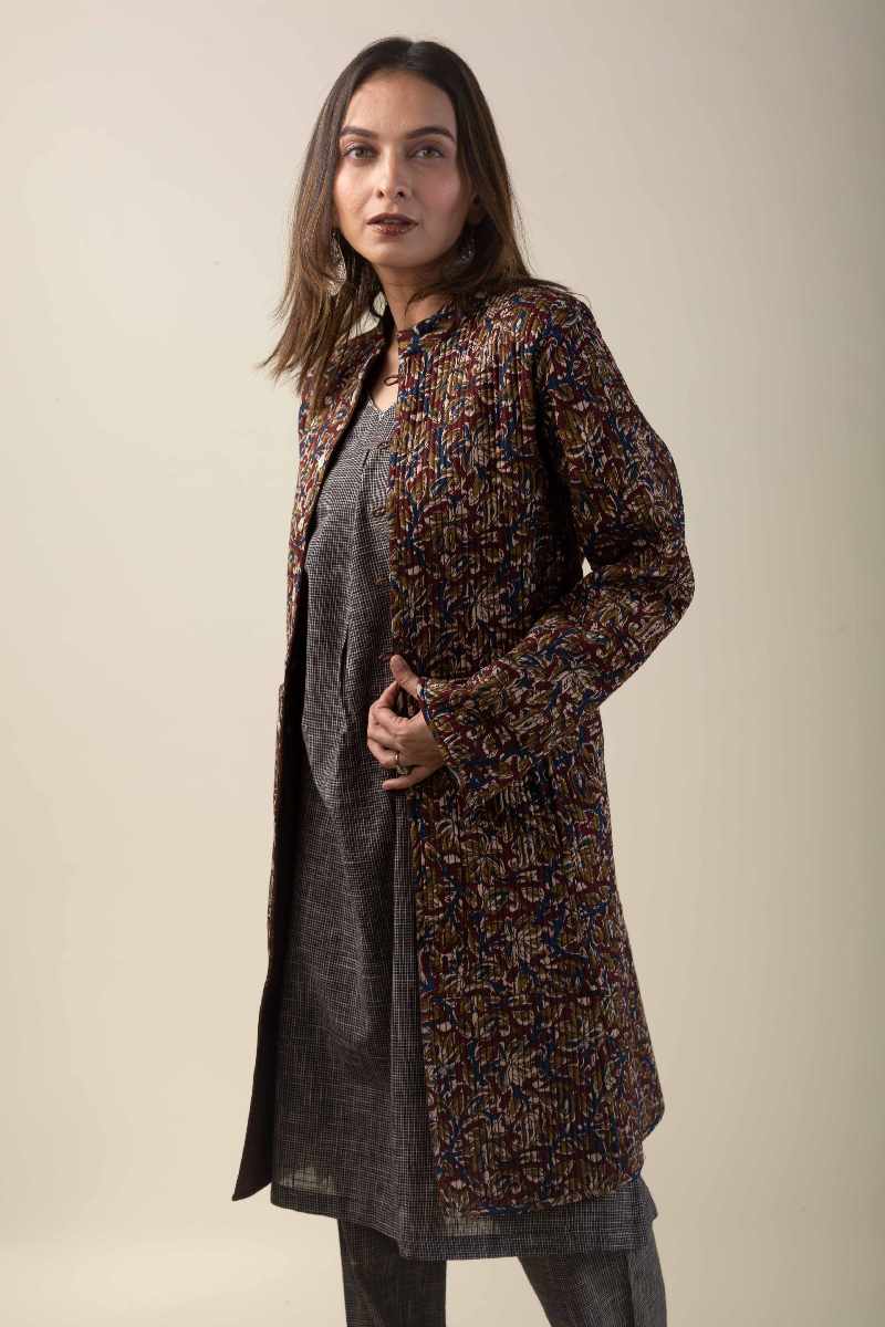 Image for Kusvaa Jak009 Monita Reversible Long Full Sleeves Jacket Closeup