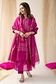Image for Kusvaa Kds003 Arya Chanderi Kurta With Dupatta Set Pocket