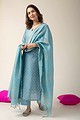 Image for Kusvaa Kds004 Aryashri Chanderi Kurta With Dupatta Set Side