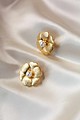 Image for Kusvaa Kpe443 Athena Golden Stud Earrings Front