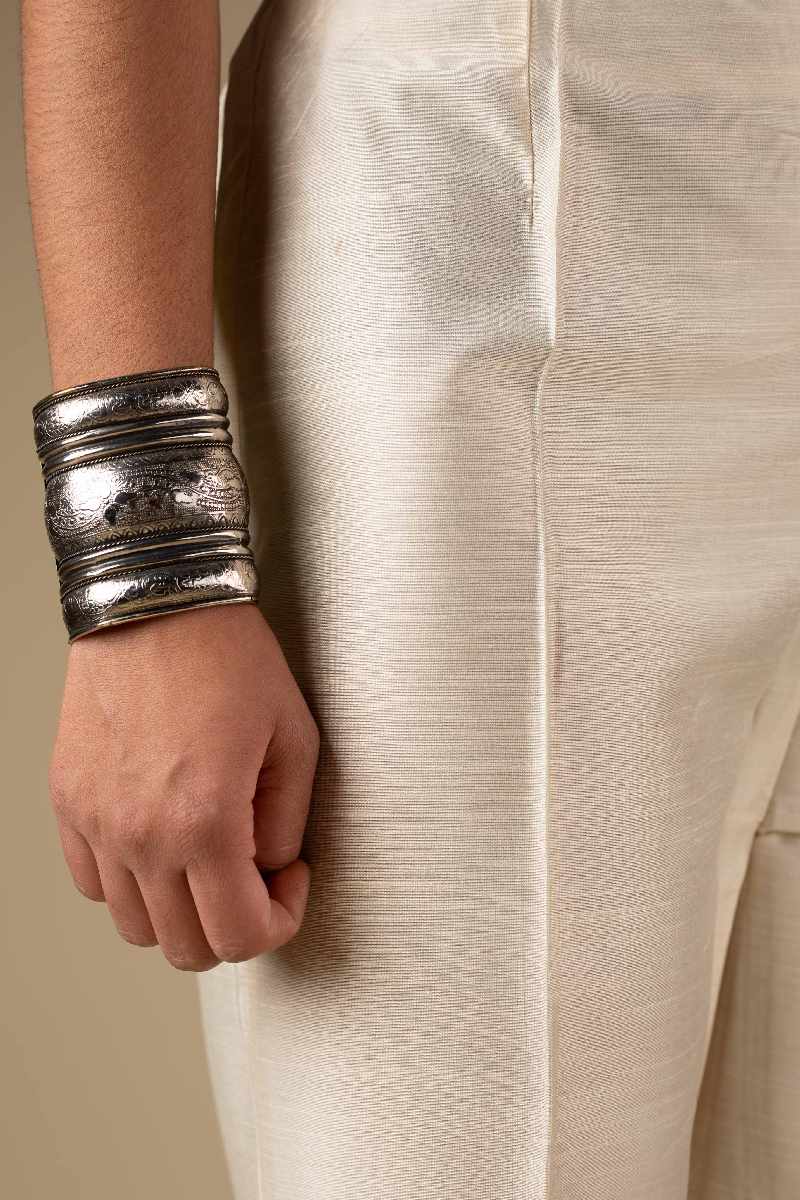 Image for Kusvaa Pnt005 Ujayati Cotton Silk Pant Side