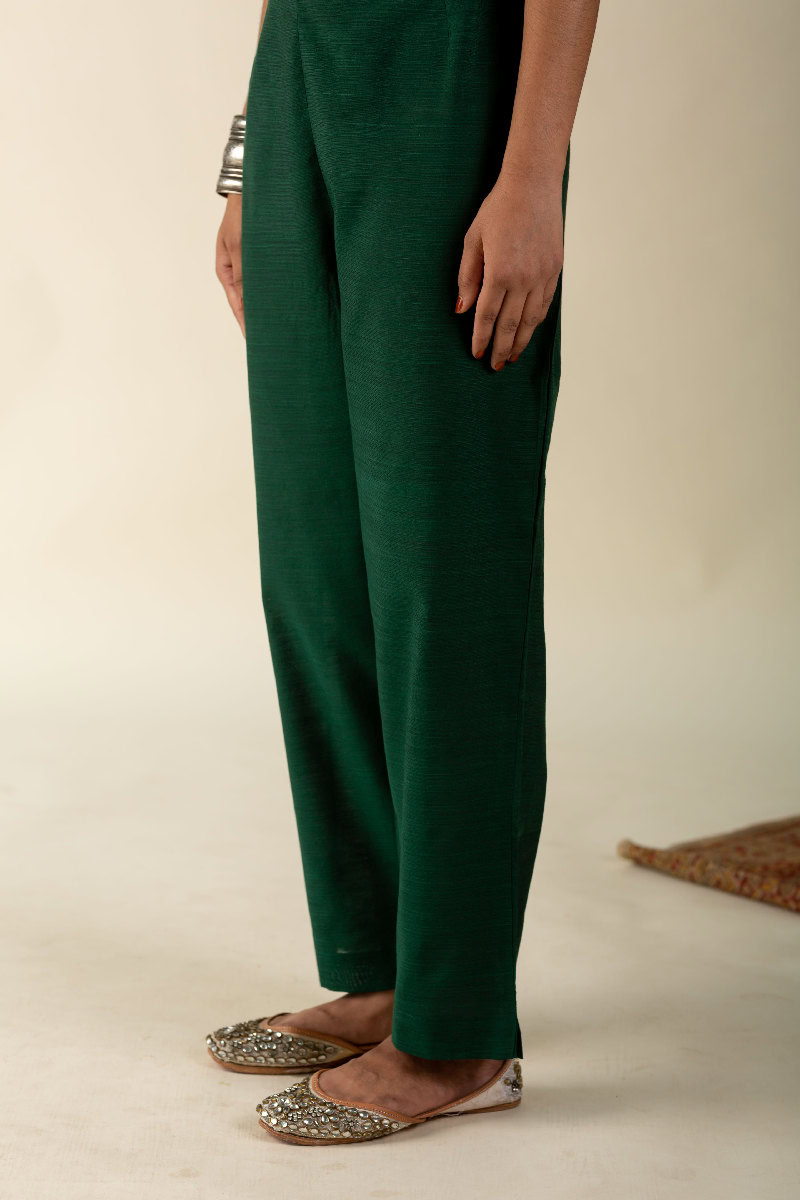 Image for Kusvaa Pnt005 Ujayati Viscose Silk Pant Bgreen Front
