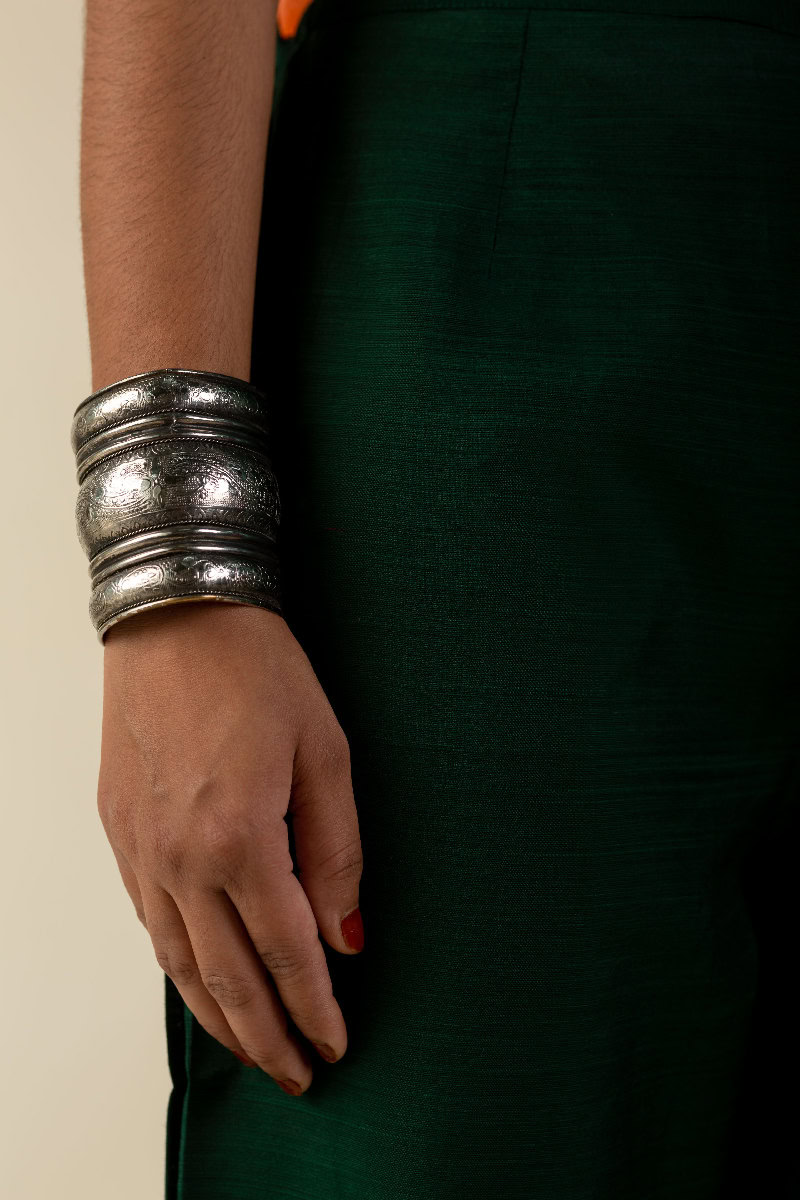 Image for Kusvaa Pnt005 Ujayati Viscose Silk Pant Bgreen Side