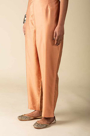 Image for Kusvaa Pnt005 Ujayati Viscose Silk Pant Deeppeach Side