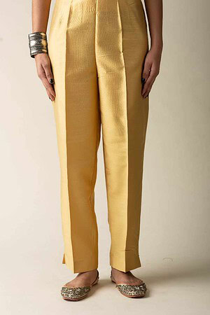 Image for Kusvaa Pnt005 Ujayati Viscose Silk Pant Gold Featured