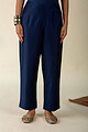 Image for Kusvaa Pnt005 Ujayati Viscose Silk Pant Indigo Featured