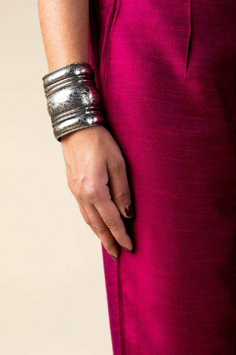 Image for Kusvaa Pnt005 Ujayati Viscose Silk Pant Mjpink Side