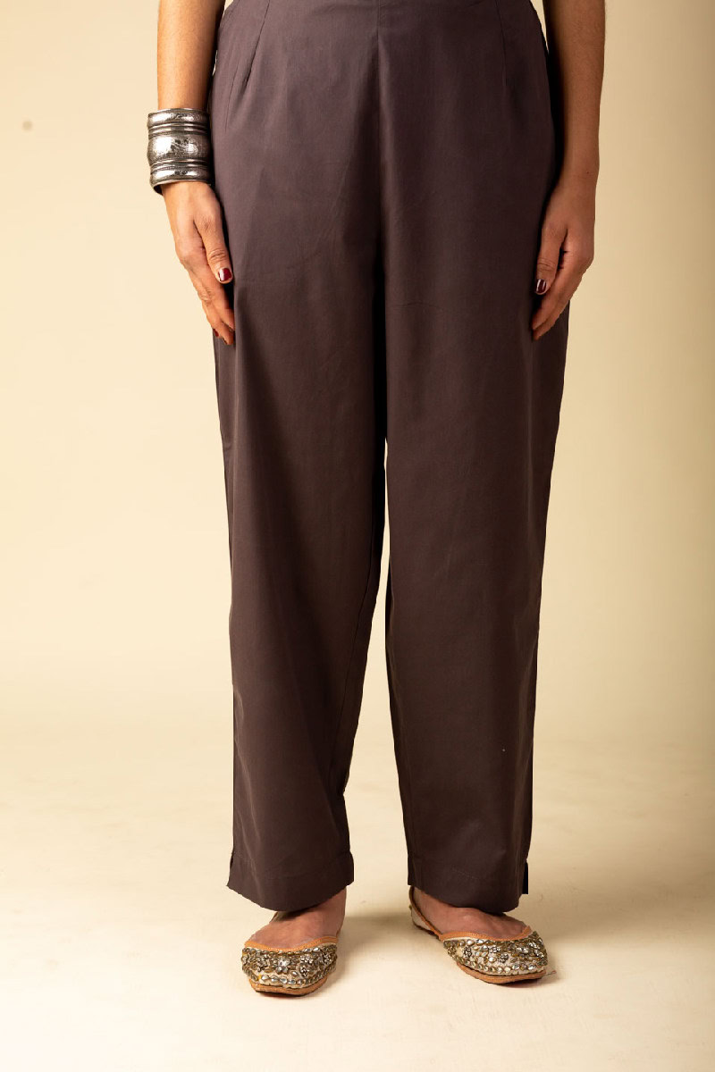 Image for Kusvaa Pnt006 Esha Cotton Poplin Pant Charcolgrey Featured