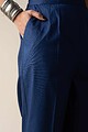 Image for Kusvaa Pnt006 Esha Cotton Poplin Pant Indigo Front