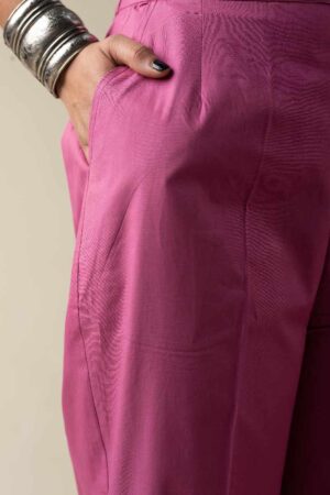 Image for Kusvaa Pnt006 Esha Cotton Poplin Pant Jamuni Neck