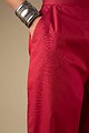Image for Kusvaa Pnt006 Esha Cotton Poplin Pant Maroon Front