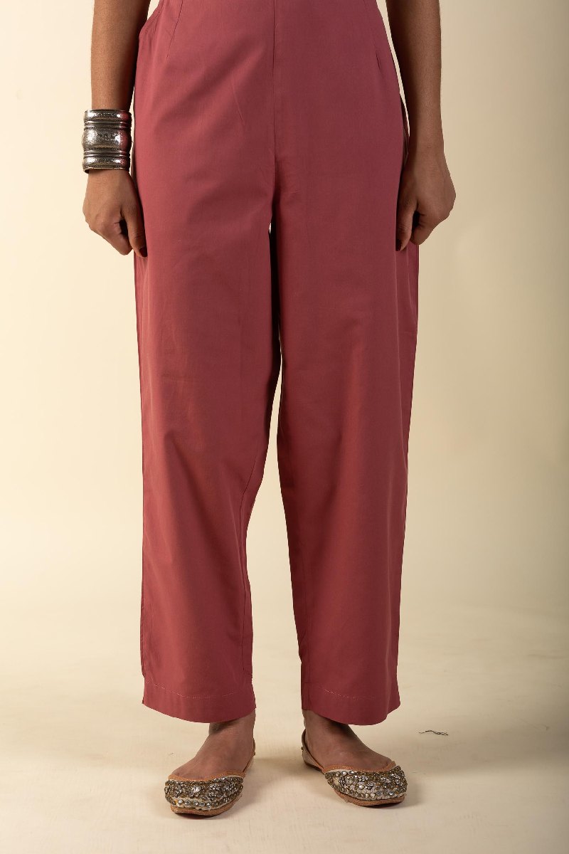 Image for Kusvaa Pnt006 Esha Cotton Poplin Pant Mauve Featured