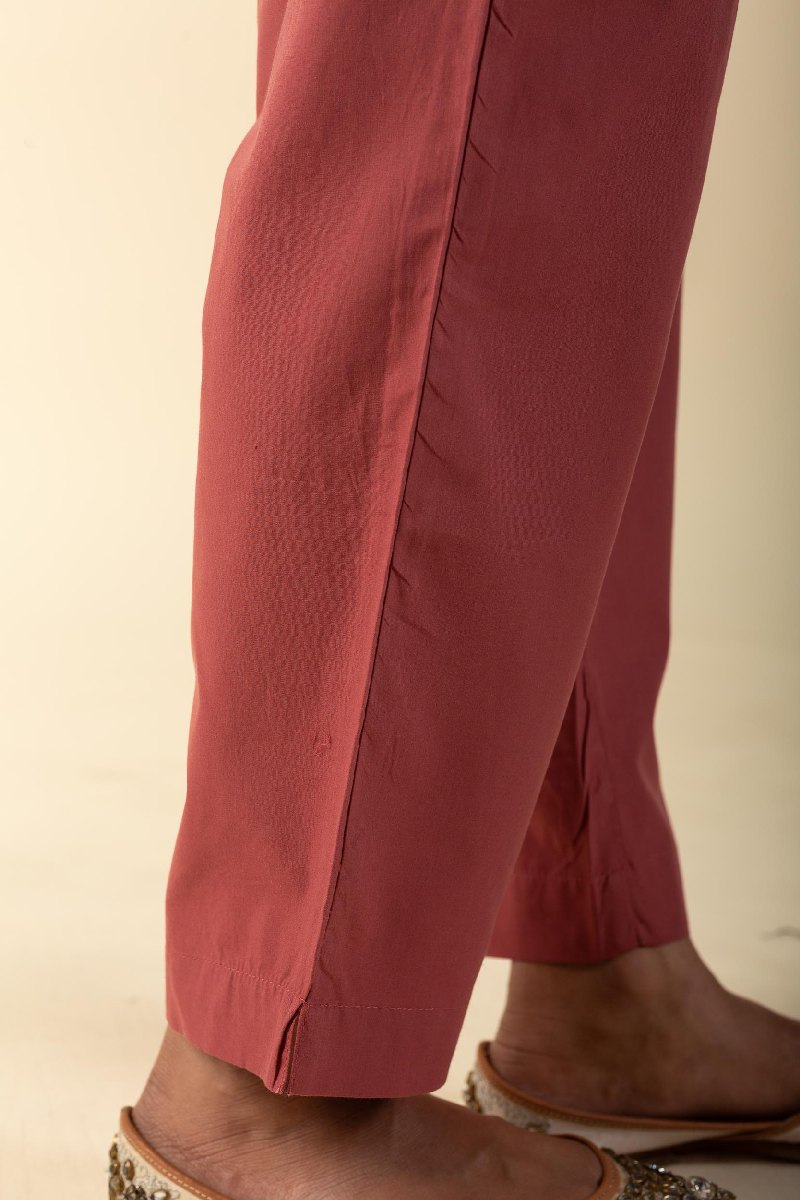 Image for Kusvaa Pnt006 Esha Cotton Poplin Pant Mauve Front