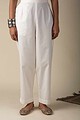 Image for Kusvaa Pnt006 Esha Cotton Poplin Pant Offwhite Featured