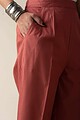 Image for Kusvaa Pnt006 Esha Cotton Poplin Pant Rust Closeup 2