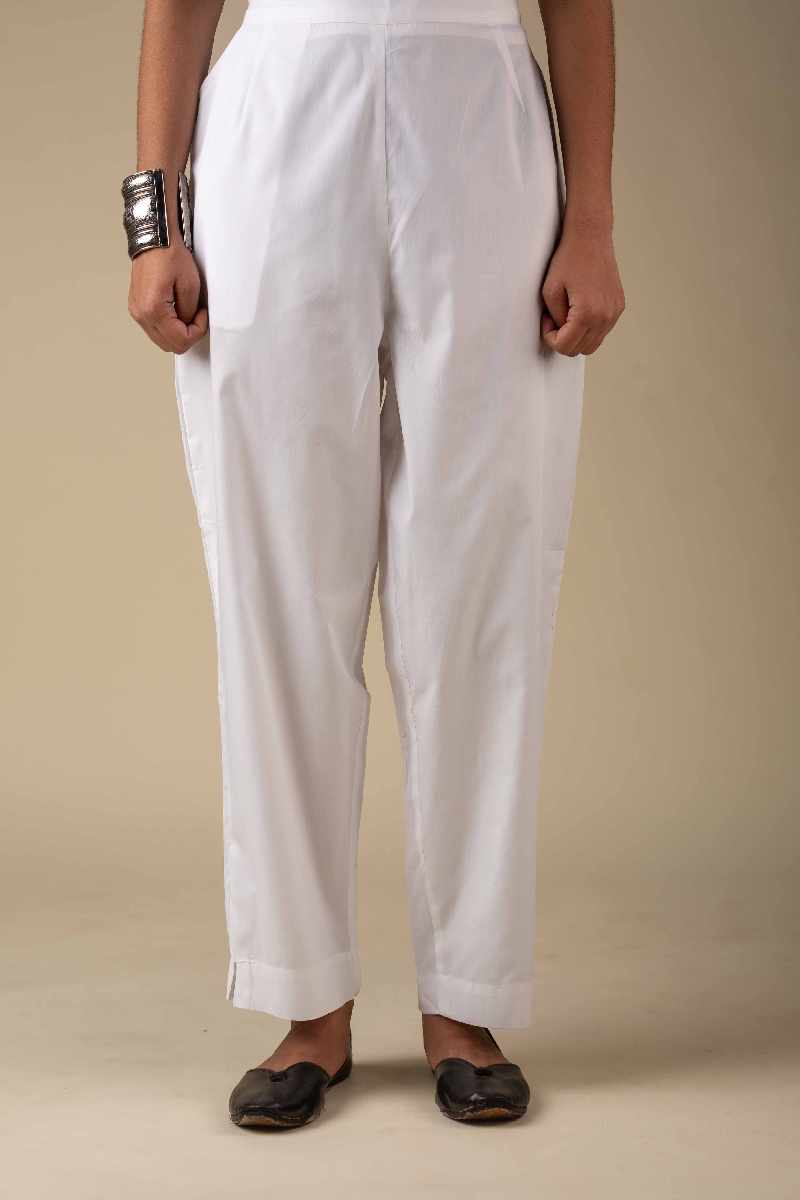 Image for Kusvaa Pnt006 Esha Cotton Poplin Pant White Featured