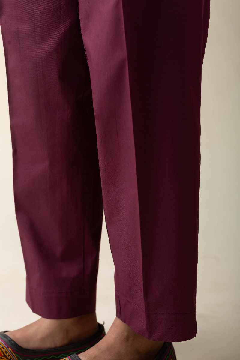 Image for Kusvaa Pnt006 Esha Cotton Poplin Pant Wine Pocket