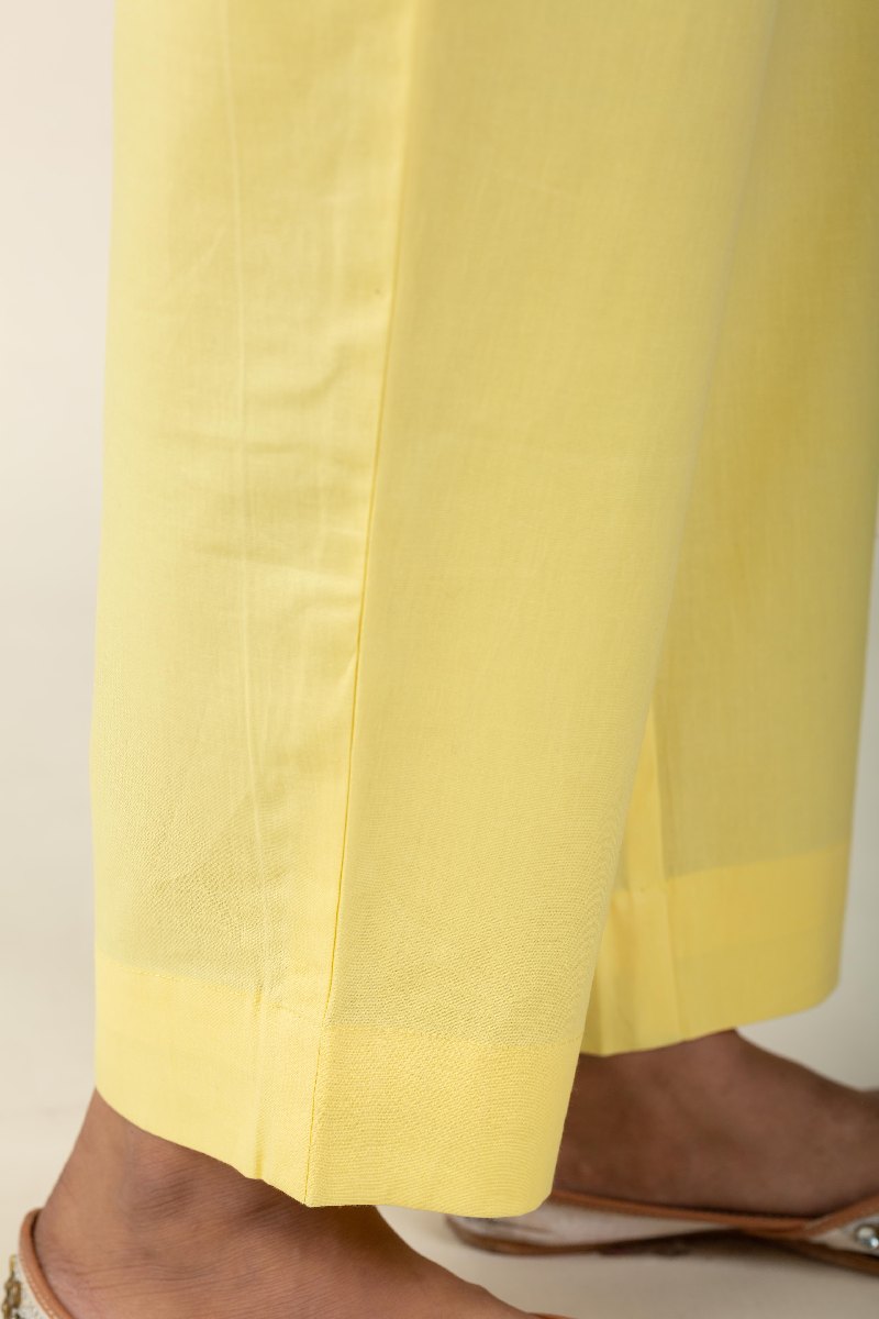 Image for Kusvaa Pnt006 Esha Cotton Poplin Pant Yellow Side