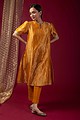 Image for Kusvaa Wkr026 Nandini Chanderi A Line Kurta Pocket