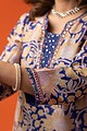 Image for Kusvaa Wkr028 Hyma Chanderi Straight Kurta Closeup 2