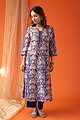 Image for Kusvaa Wkr028 Hyma Chanderi Straight Kurta Front