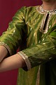 Image for Kusvaa Wkr029 Avani Straight Chanderi Kurta Closeup