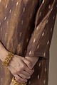 Image for Kusvaa Wkr030 Aadrika Chanderi Straight Kurta Closeup 2