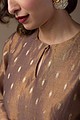 Image for Kusvaa Wkr030 Aadrika Chanderi Straight Kurta Closeup