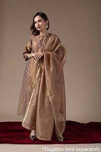 Image for Kusvaa Wkr030 Aadrika Tissue Straight Kurta Neck New