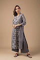 Image for Kusvaa Wkr032 Riona Cotton Handblock Kurta Back