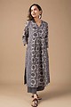 Image for Kusvaa Wkr032 Riona Cotton Handblock Kurta Front