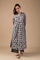 Image for Kusvaa Wkr032 Riona Cotton Handblock Kurta Sleeves