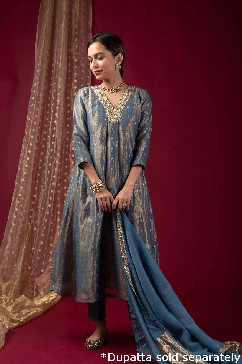 Image for Kusvaa Wkr034 Savya Tissue Kurta Pocket New