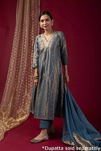 Image for Kusvaa Wkr034 Savya Tissue Kurta Sleeves New