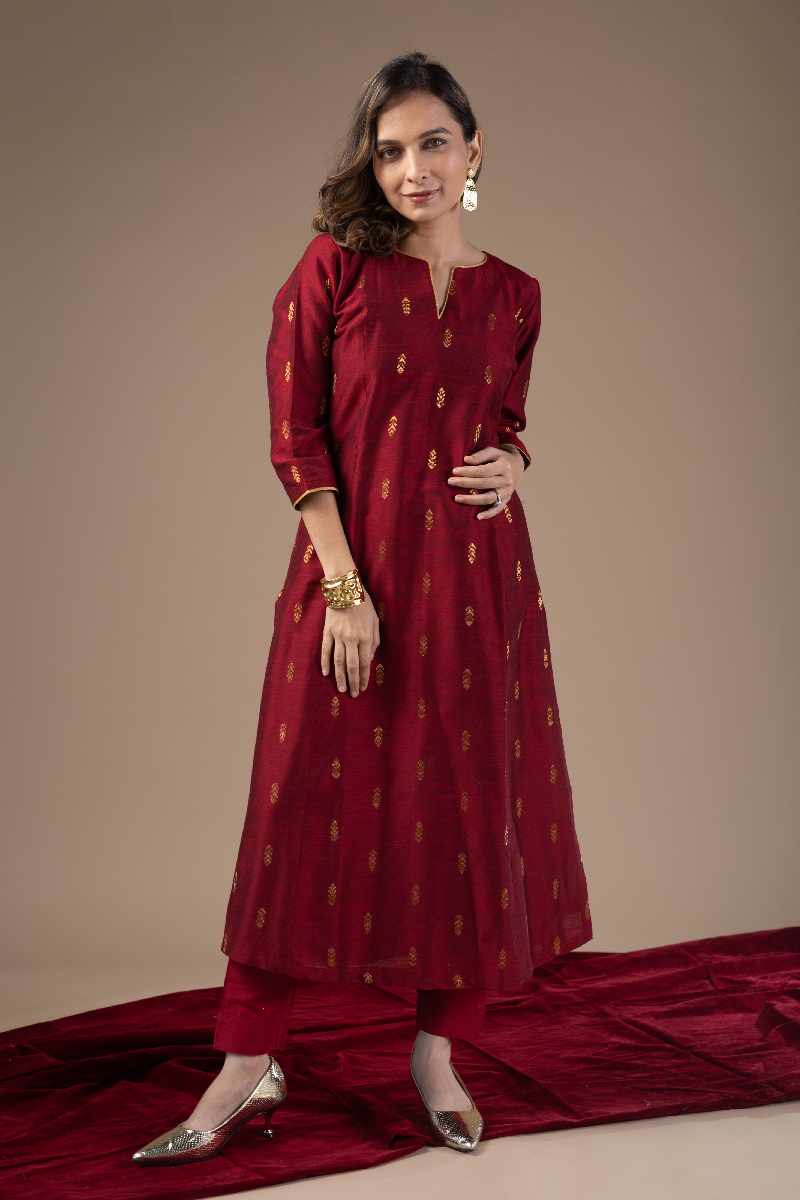 Image for Kusvaa Wkr035 Zayna Cotton Silk Kurta Pattern