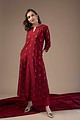 Image for Kusvaa Wkr035 Zayna Cotton Silk Kurta Side