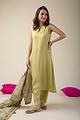 Image for Kusvaa Wkr036 Diyani Chanderi Straight Kurta Back