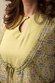 Image for Kusvaa Wkr036 Diyani Chanderi Straight Kurta Closeup