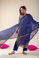 Image for Kusvaa Wkr037 Deeya Chanderi Straight Kurta Side New