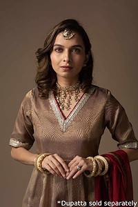 Image for Kusvaa Wkr038 Jiya Tissue A Line Kurta Featured