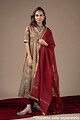 Image for Kusvaa Wkr038 Jiya Tissue A Line Kurta Front