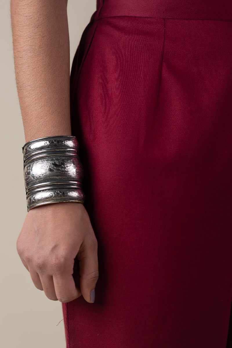 Image for Kusvaa Wkr038p Jiya Cotton Satin Pant Closeup 2