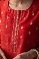 Image for Kusvaa Wkr039 Jiyani Chanderi Kurta Closeup