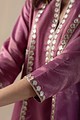 Image for Kusvaa Wkr040 Ritushri Tissue A Line Kurta Closeup