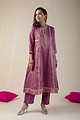 Image for Kusvaa Wkr040 Ritushri Tissue A Line Kurta Sleeves